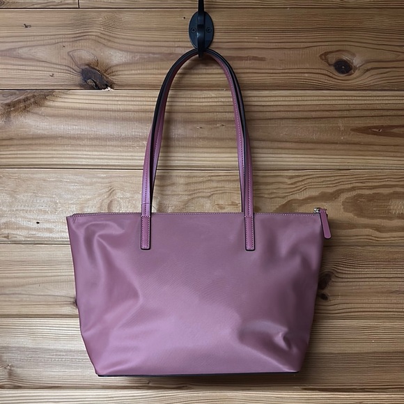 Kate Spade Medium Nylon Hayden Tote, Pink, Zipper Closure - Picture 3 of 5